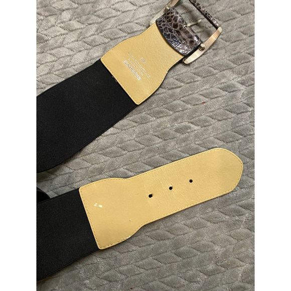 Express Gray Snake Print Elastic Stretch Belt - Size S/M - Picture 6 of 6